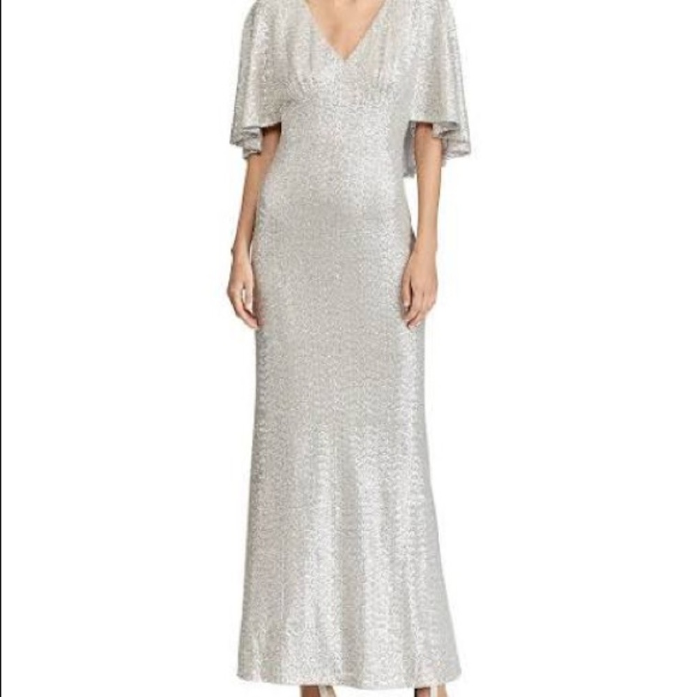 Lauren Ralph Lauren Sequined Cape Gown